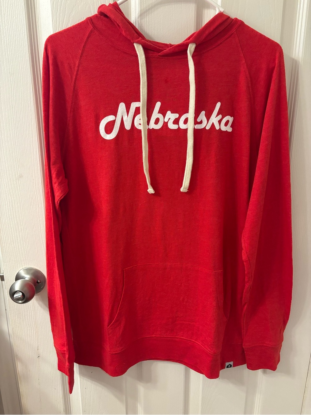 Nebraska Red Hooded Pullover Sweatshirt - Men's